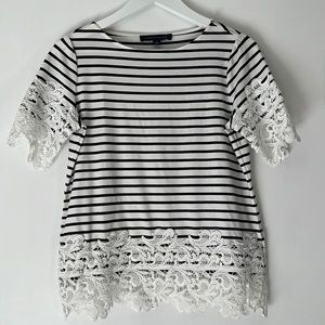 Tommy Hilfiger striped lace top